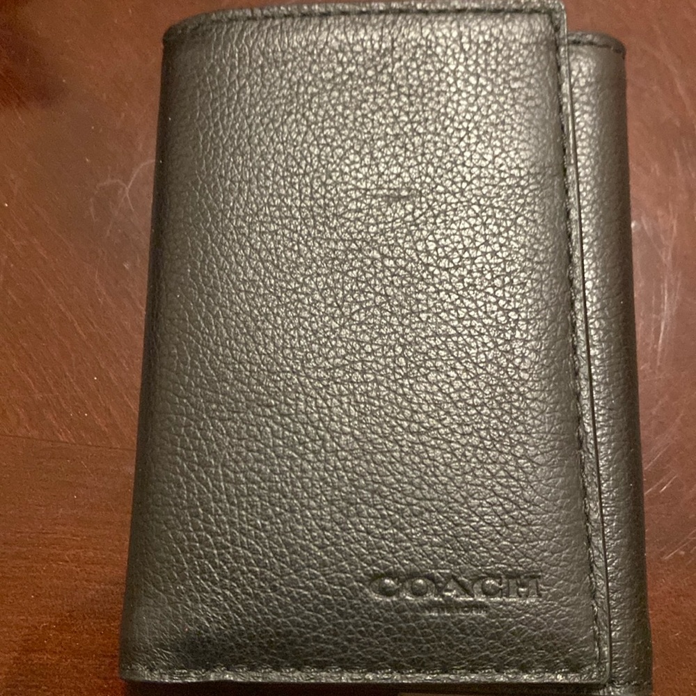 NWOT Coach Black Leather Wallet - Bifold